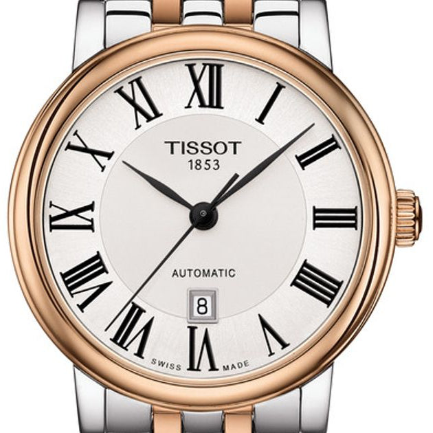 Tissot T Classic Carson Premium Silver Dial Two Tone Steel Strap Watch For Men - T122.410.22.033.00