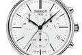 Tissot Carson Premium Chronograph White Dial Brown Leather Strap Watch For Men - T122.417.16.011.00