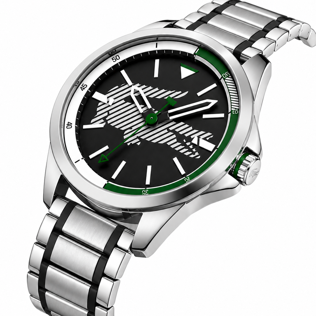 Lacoste Capbreton Gray Dial Two Tone Steel Strap Watch for Men - 2010943