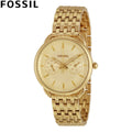 Fossil Tailor Gold Dial Gold Steel Strap Watch for Women - ES3714