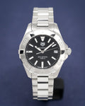 Tag Heuer Aquaracer Black Dial Silver Steel Strap Watch for Women - WBD1310.BA0740