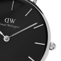 Daniel Wellington Classic Petite St Mawes Black Dial Brown Leather Strap Watch For Women - DW00100237