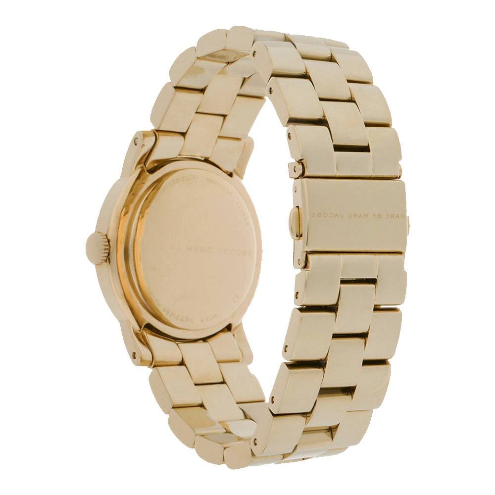 Marc Jacobs Amy Blue Dial Gold Steel Strap Watch for Women - MBM3220