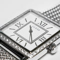 Guess Highline White Dial Silver Mesh Bracelet Watch For Women - W0826L1