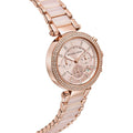 Michael Kors Parker Pink Dial Two Tone Steel Strap Watch for Women - MK5896