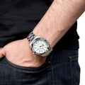 Tag Heuer Aquaracer Chronograph White Dial Silver Steel Strap Watch for Men - WAY111Y.BA0928