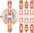 Emporio Armani Retro Quartz Silver Dial Rose Gold Steel Strap Watch For Women - AR1776
