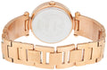 Guess Muse Quartz Silver Dial Rose Gold Steel Strap Watch For Women - W1008L3