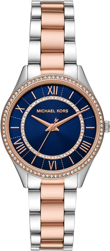 Michael Kors Lauryn Quartz Blue Dial Two Tone Steel Strap Watch For Women - MK3929