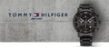 Tommy Hilfiger Evan Chronograph Quartz Black Dial Black Steel Strap Watch For Men - 1710410