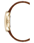 Fossil The Minimalist White Dial Brown Leather Strap Watch for Men - FS5397