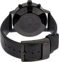 Calvin Klein Post Minimal Chronograph Black Dial Black Leather Strap Watch for Men - K7627401