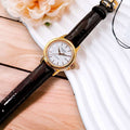 Tissot Carson Automatic White Dial Brown Leather Strap Watch For Women - T085.207.36.011.00