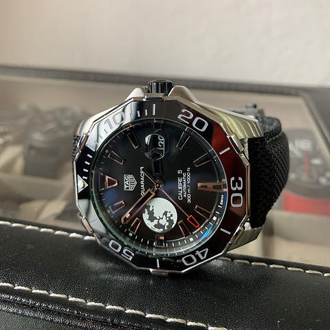 Tag Heuer Aquaracer Moon Black Dial Watch for Men - WAY201J.FC6370