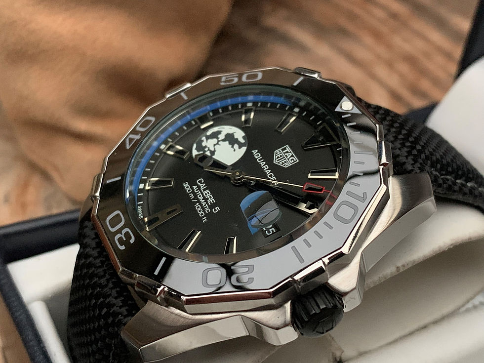 Tag Heuer Aquaracer Moon Black Dial Watch for Men - WAY201J.FC6370