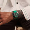 Tag Heuer Formula 1 Chronograph Green Dial Green Rubber Strap Watch for Men - CAZ101AP.FT8056