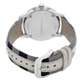 Burberry The Classic Horseferry Silver Dial Black Leather Strap Watch for Men - BU10002