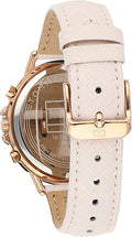 Tommy Hilfiger Jenna Analog Pink Dial Pink Leather Strap Watch for Women - 1782071