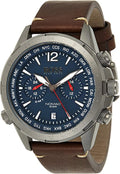 Hugo Boss Nomad Blue Dial Brown Leather Strap Watch for Men - 1513773