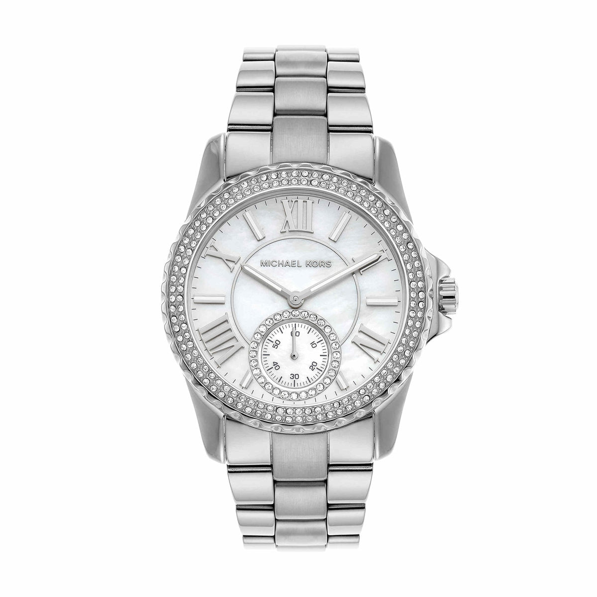 Michael Kors Everest Three hand Silver Dial Silver Steel Strap Watch For Women - MK7403