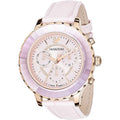 Swarovski Octea Lux Chrono Pink Dial Pink Leather Strap Watch for Women - 5452501