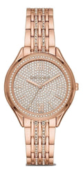 Michael Kors Cinthia Mother of Pearl Rose Gold Dial Rose Gold Steel Strap Watch for Women - MK3643