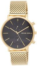 Michael Kors Jaryn Black Dial Gold Steel Strap Watch for Men - MK8503