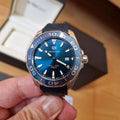 Tag Heuer Aquaracer Quartz Blue Dial Blue Rubber Strap Watch for Men - WAY101C.FT6153