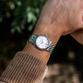 Tissot Carson Premium Lady Mother of Pearl Pink Dial Silver Steel Strap Watch For Women - T122.210.11.159.00