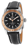 Breitling Superocean Heritage 42mm Black Dial Black Leather Men's Watch - U1732112-B