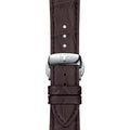 Tissot Gentleman Powermatic 80 Silicium Silver Dial Brown Leather Strap Watch For Men - T127.407.16.031.01