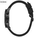 Guess Fleet Chronograph Black Dial Black Rubber Strap Watch for Men - W0971G1