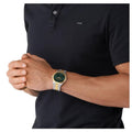 Michael Kors Slim Runway Quartz Green Dial Two Tone Steel Strap Watch for Women - MK9149
