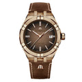Maurice Lacroix Aikon Automatic Brown Dial Brown Leather Strap Watch For Men - AI6008-BRZ01-730-3