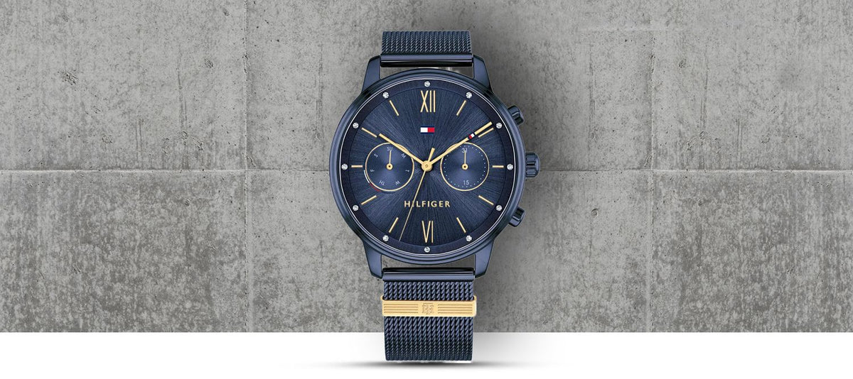 Tommy Hilfiger Blake Quartz Blue Dial Blue Mesh Bracelet Watch for Men - 1782305