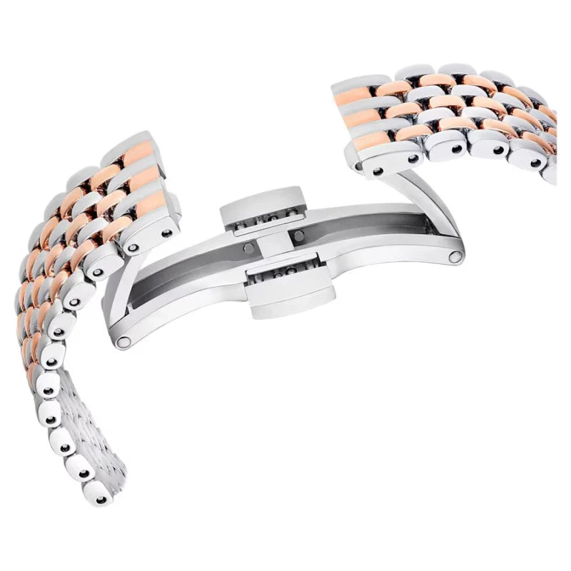 Swarovski Certa Crystals Silver Dial Two Tone Steel Strap Watch for Women - 5672971