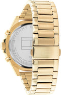 Tommy Hilfiger Larson Chronograph Black Dial Gold Steel Strap Watch For Men - 1791919