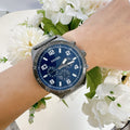 Fossil Brox Multifunction Blue Dial Grey Steel Strap Watch for Men - BQ2798