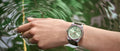 Breitling Chronomat Automatic 36 South Sea Green Dial Green Leather Strap Watch for Women - A10380611L1P1