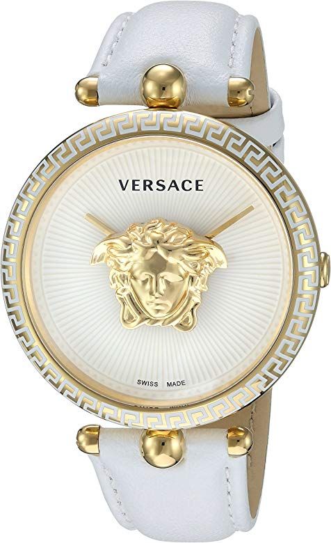 Versace Palazzo Empire White Dial White Leather Strap Watch for Women - VCO040017