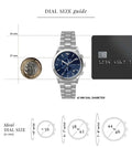 Emporio Armani Chronograph Blue Dial Silver Steel Strap Watch For Men - AR11528