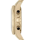 Marc Jacobs Rock Chronograph Black Dial Gold Steel Strap Watch for Women - MBM3253
