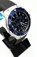 Tag Heuer Aquaracer Chronograph Blue Dial Black Rubber Strap Watch for Men - CAY111B.FT6041