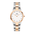 Daniel Wellington Iconic Link White Dial Two Tone Steel Strap Watch For Women - DW00100358