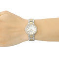 Fossil Virginia Silver Dial Two Tone Steel Strap Watch for Women - ES3503