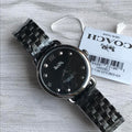 Coach Delancey Black Dial Black Steel Strap Watch For Women - 14502812
