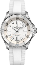 Breitling Superocean Automatic 36 White Dial White Rubber Strap Watch for Men - A17377211A1S1
