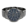 Emporio Armani Renato Chronograph Quartz Blue Dial Black Steel Strap Watch For Men - AR11215