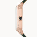 Emporio Armani Gioia Analog Black Mother of Pearl Dial Green Leather Strap Watch For Women - AR11149