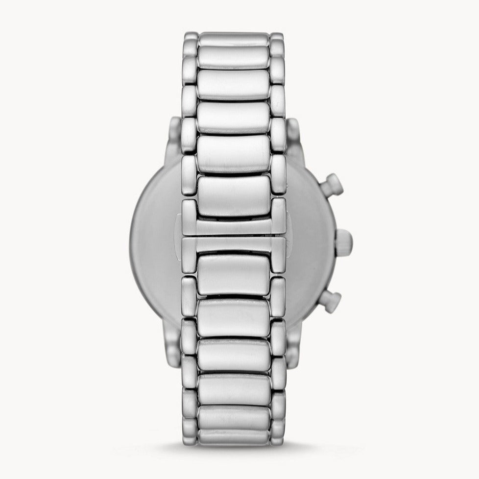 Emporio Armani Luigi Chronograph Black Dial Silver Steel Strap Watch For Men - AR11324